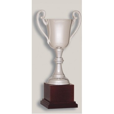 15.75" Silver Plated Italian Cup w/Rosewood Base