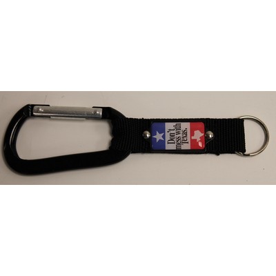 Black Carabiner w/Plate & Web Strap