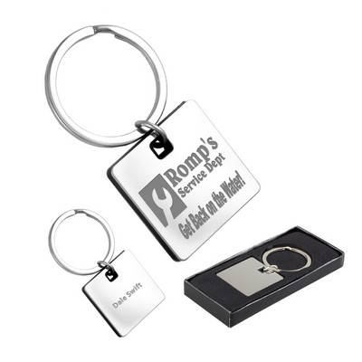 "Cube" Laser Engraved Metal Key Holder (Overseas)