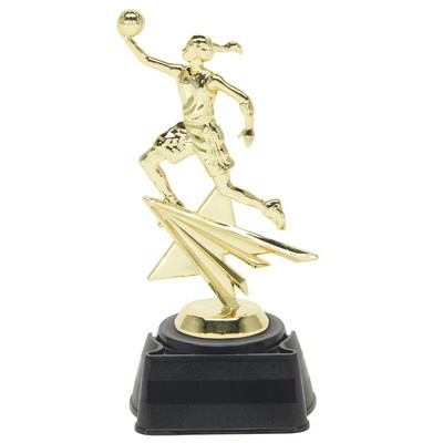 Basketball Star Figure Trophy Female 8-1/4" Tall