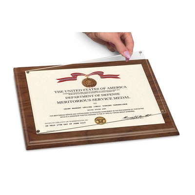 Solid Walnut Wood Certificate Plaque Kit