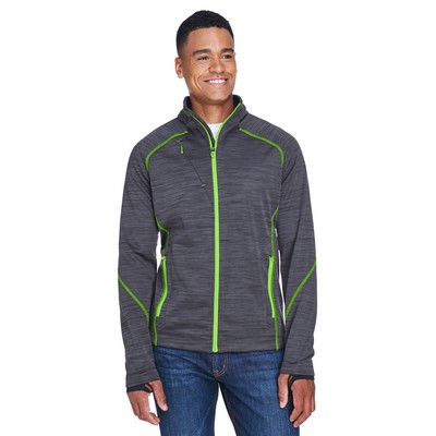 NORTH END SPORT RED Men's Flux Mélange Bonded Fleece Jacket