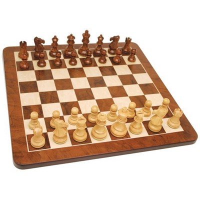 Luxury English Style Chess Set-Weighted Pieces & 21" Board