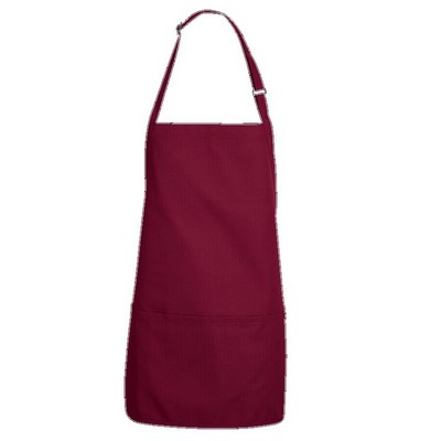 Red Kap™ Chef Designs Premium Short Bib Apron - Burgundy Red