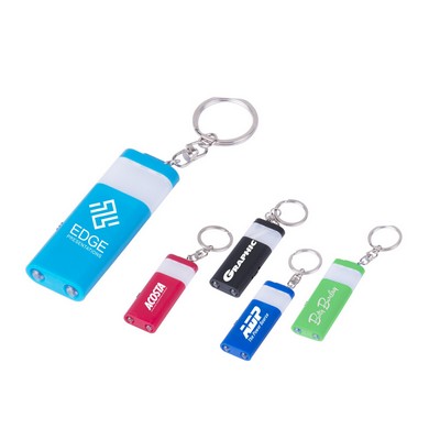 Dual Extra Bright LED Flashlight Key Ring w/ 2 Settings