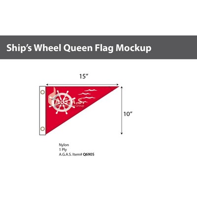 Ship's Wheel Flags 10x15 inch