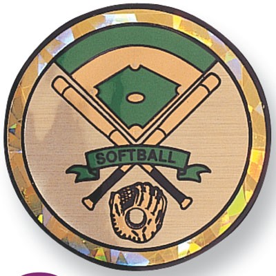 2" Softball Mylar Medallion Insert Disc