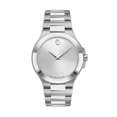 Movado Gents' Corporate Exclusive Stainless Steel Watch w/Silver Dial