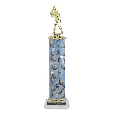 17" One Column Sport Trophy w/Baseball Figure