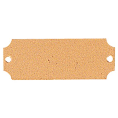 Satin Brass Plate w/Notched Corners & 2 Holes (2½" x 7/8)