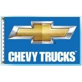 Authorized Dealer Free Flying Drape Flags (Chevy Trucks™- Blue)