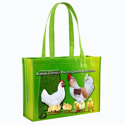 Custom Full-Color Laminated Non-Woven Promotional Tote Bag 15"x11.5"x5"