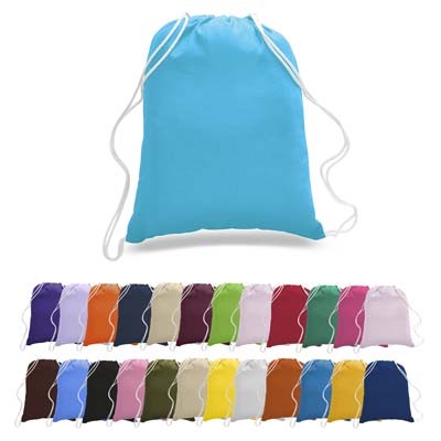 Colorful Cotton Canvas Sport Drawstring Bag ( 23 Colors Availabe )