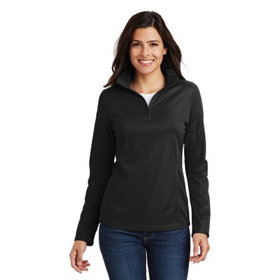 Port Authority® Ladies' Pinpoint Mesh 1/2-Zip Shirt