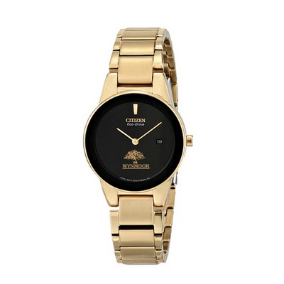 Women's Citizen® Eco-Drive® Axiom Gold Watch (Black Dial)