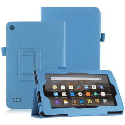 Kidder Leatherette Case for Kindle Fire HD 8" case (Blue)