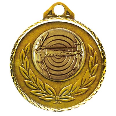 Stock Diamond Wreath 2" Medal -Archery