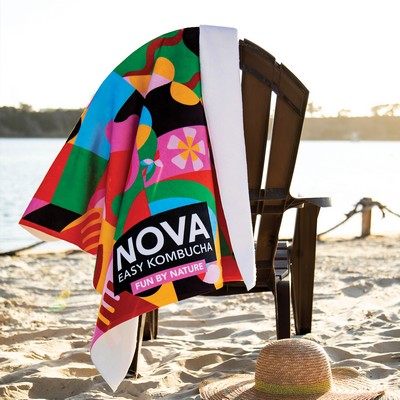 King Size Subli-Plush Velour Beach Towel