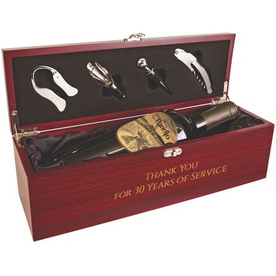 Rosewood Brown Wine Bottle Box Set