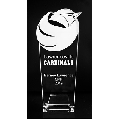 VALUE LINE! Acrylic Engraved Award - 8" Tall - Cardinal