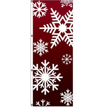 Avenue Banners Holiday Flag (Red Snowflake)