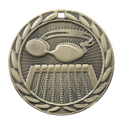 Medal, "Swimming" FE Iron - 2" Dia.