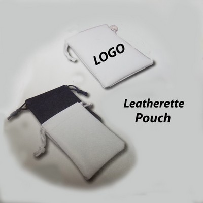 Leatherette Drawstring Pouch ( 2 3/4" x 3 3/4")