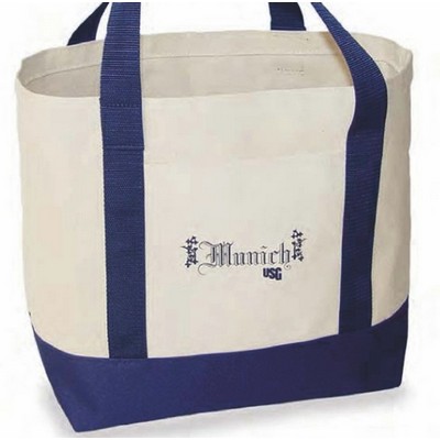 Large Two Tone Tote (Canvas) (23"x17"x7")