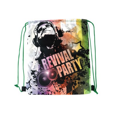 Sublimated 210D Polyester Drawstring Bag (13"x16")