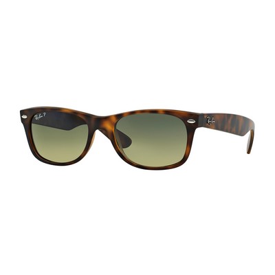 Ray-Ban® Tortoise Matte Brown/Green Polarized™ New Wayfarer Sunglasses