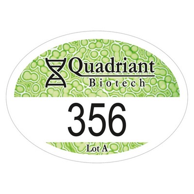 Outside Parking Permit | Oval | 2" x 2 3/4" | White Vinyl | Full Color