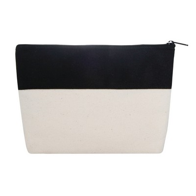 Two Tone Canvas Cosmetic Bag