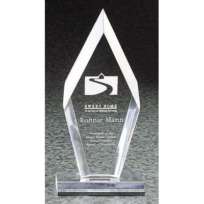 Arrowhead Acrylic Award, Clear, Small (4" x 8-3/4")