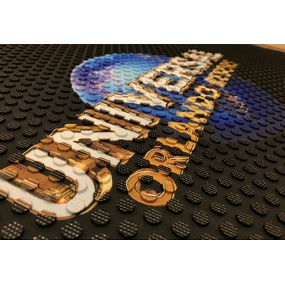 Logo Emissary Outdoor Rubber Scraper Mat - 4' X 6'