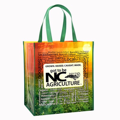 Custom 120g Laminated Non-Woven PP Tote Bag 13"x15"x10"