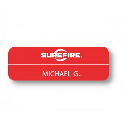 Plastic Stickpin Name Badge (3"x1")