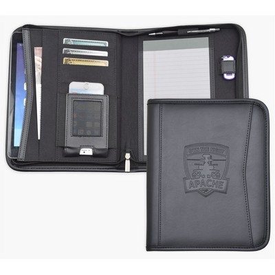 iPad Size Business Case/Padfolio, iPhone & ipad case, Black soft simulated leather.