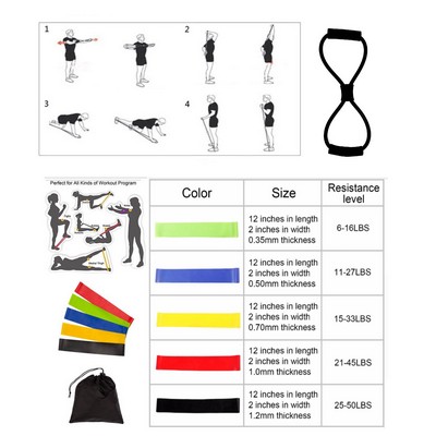 Kidder Fitness Resistance Bands Set + Chest Expander Band (Black)