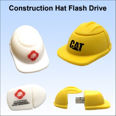 Construction Hat Flash Drive - 128 MB