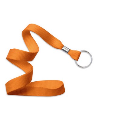 5/8" Blank Lanyard w/Split Ring (Orange)