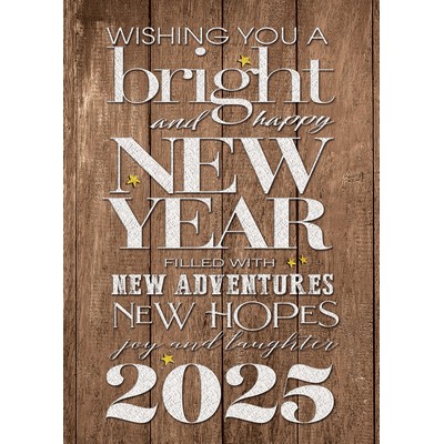 Rustic New Year Holiday Cards