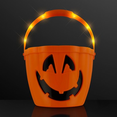 Pumpkin Light Handle Halloween Bucket - BLANK