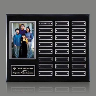 Photo (Vert) P/Plaque - Black/Silver 24 Plate