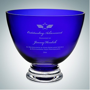 Cobalt Blue Footed Glass Bowl (S)