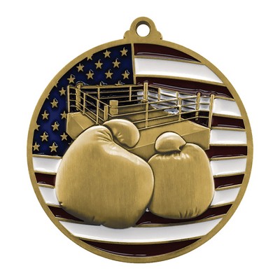 2.75" Patriotic Boxing Medal