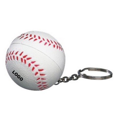 Baseball Keychain Stress Ball--1 1/2"/ Squeeze Ball / Stress Reliever