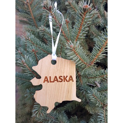 3.5" - Alaska Customizable Hardwood Ornaments