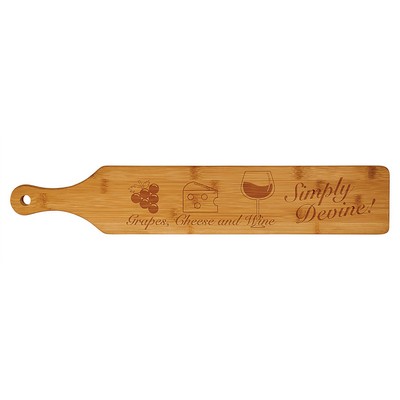 22" x 4" Paddle Shaped Bamboo Cutting Board