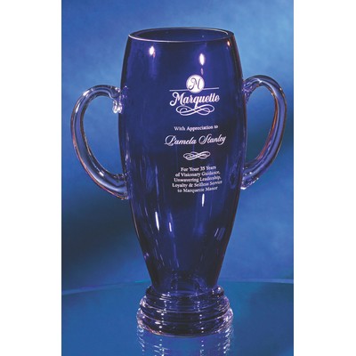 12" Cobalt Blue Vase with Handles