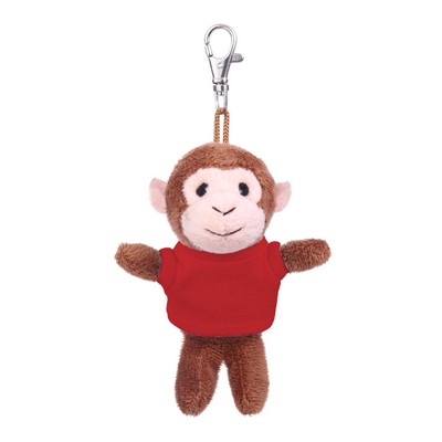 Soft Plush Monkey Keychain with Tee